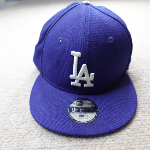 Los Angeles Dodgers Hat Blue Snapback 9Fifty Youth 100% Wool - Picture 1 of 5